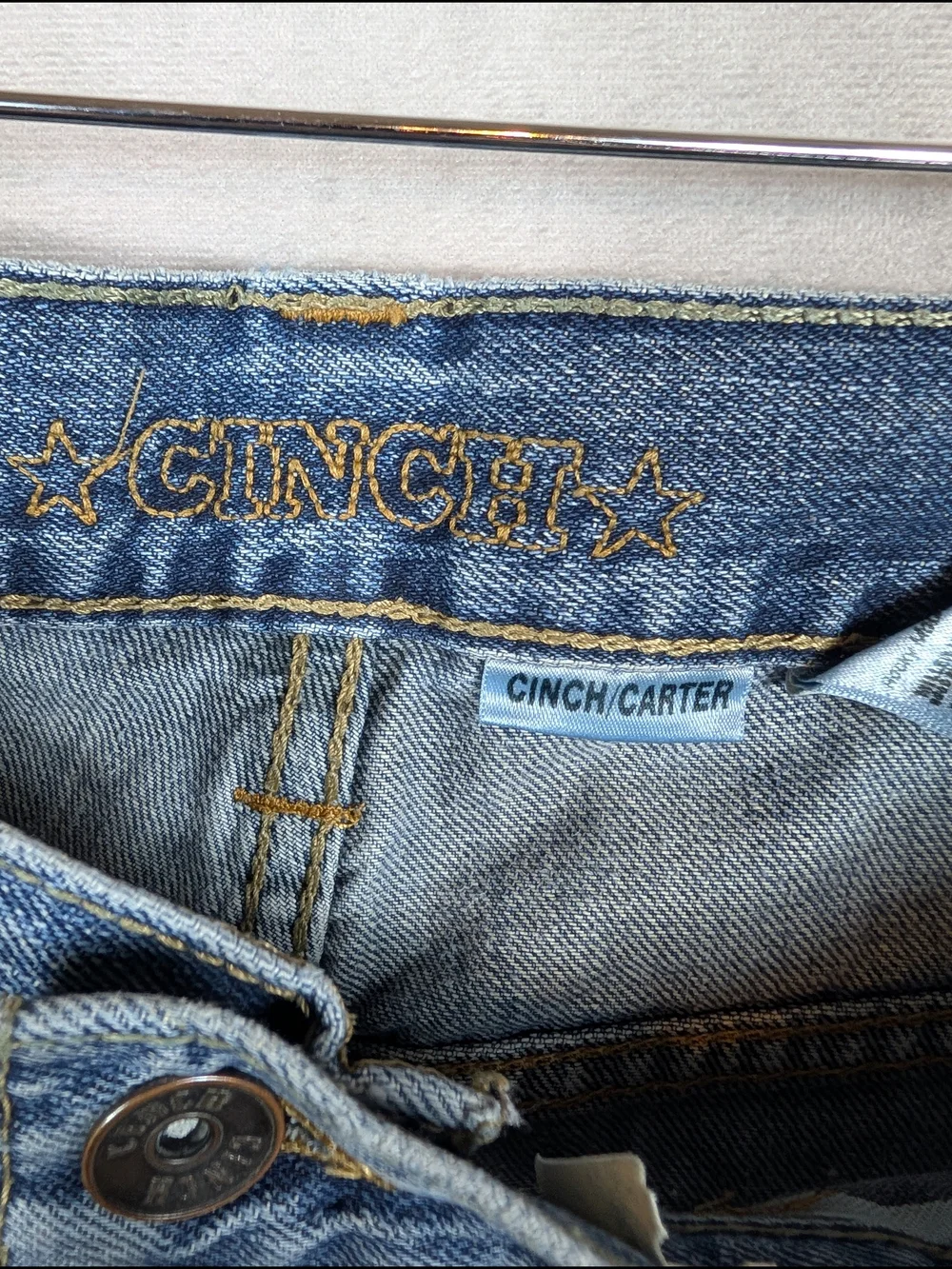 Cinch Carter Relaxed Straight Fit Jeans Men's Size 32x38 Light Wash Western